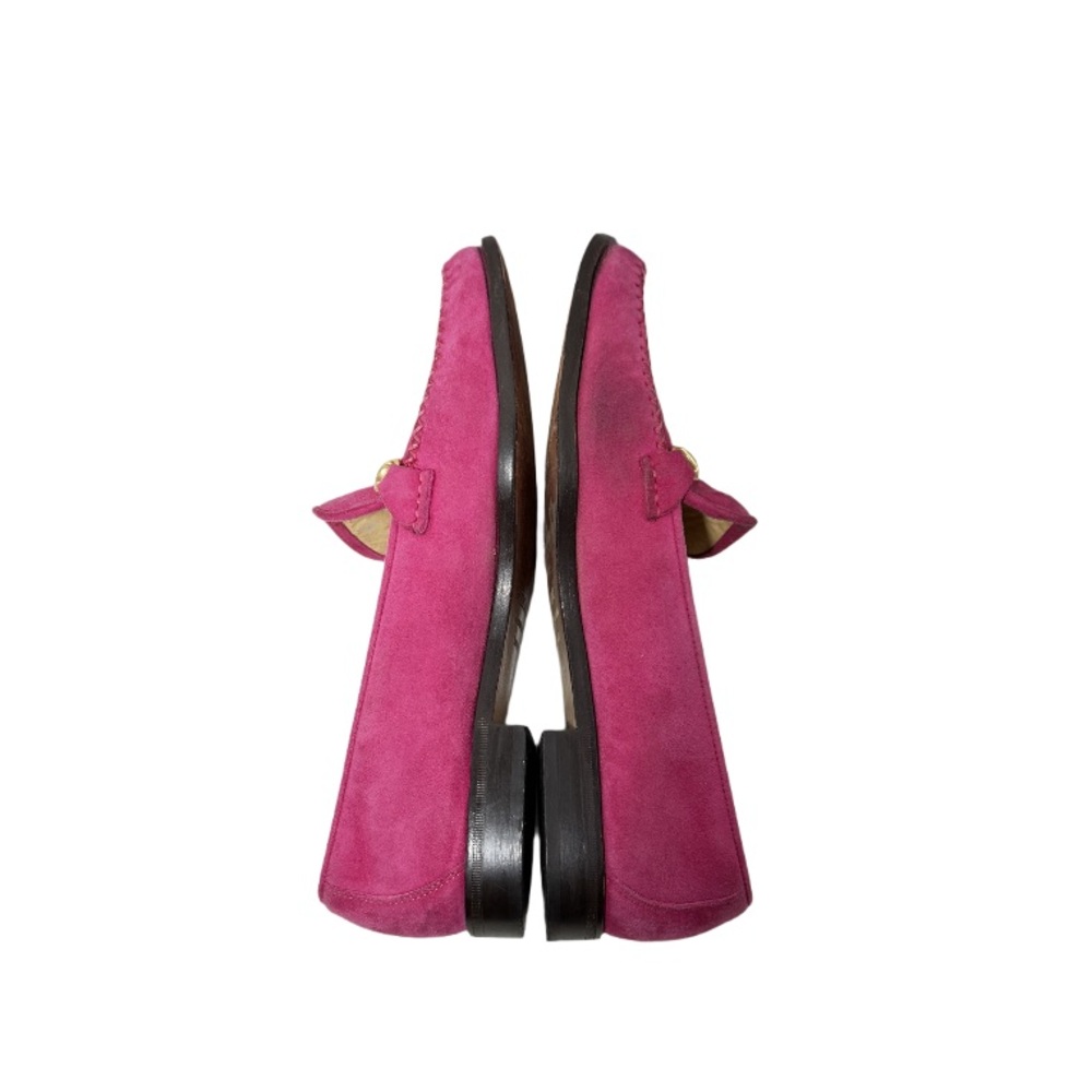 ESCADA | Handsewn Italian Moccasins Loafers Pink Suede Office Career Preppy VTG - Picture 12 of 16